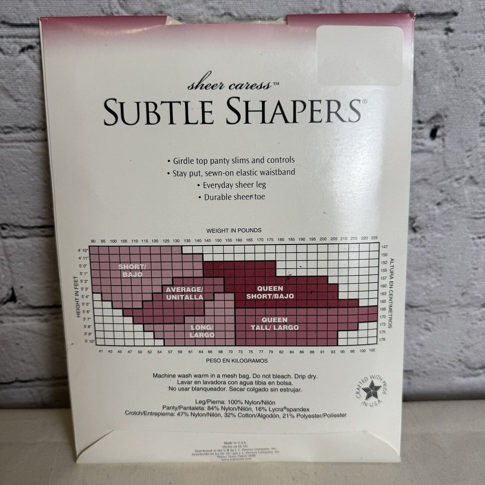 NOS JC Penney‎ Super Shaper Girdle Panty SUBTLE SHAPERS QUEEN SHORT Bone - Picture 2 of 3